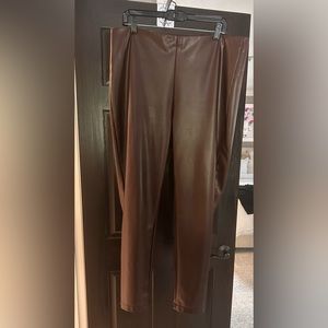 Banana Republic | Espresso Brown Faux Leather stretch leggings | xl